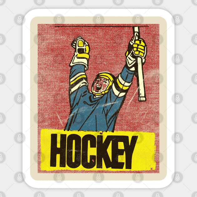 Vintage Hockey Player Sticker by RCDBerlin